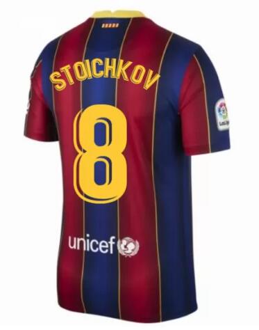 STOICHKOV 8 Barcelona 20-21 Home Soccer Jersey Shirt